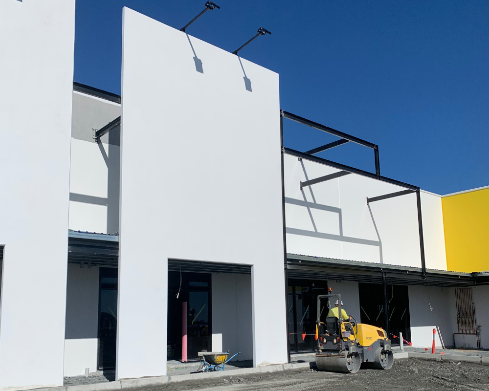 Inside Officeworks Pimpama Under construction