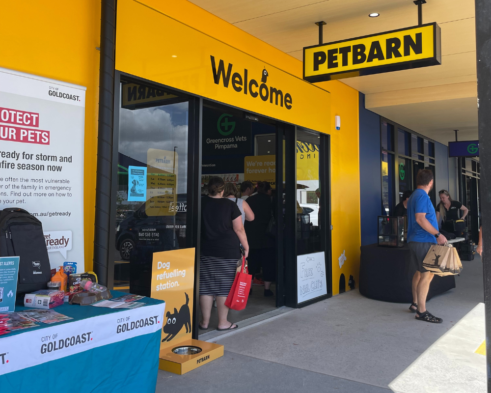 Inside Officeworks Pimpama Under construction