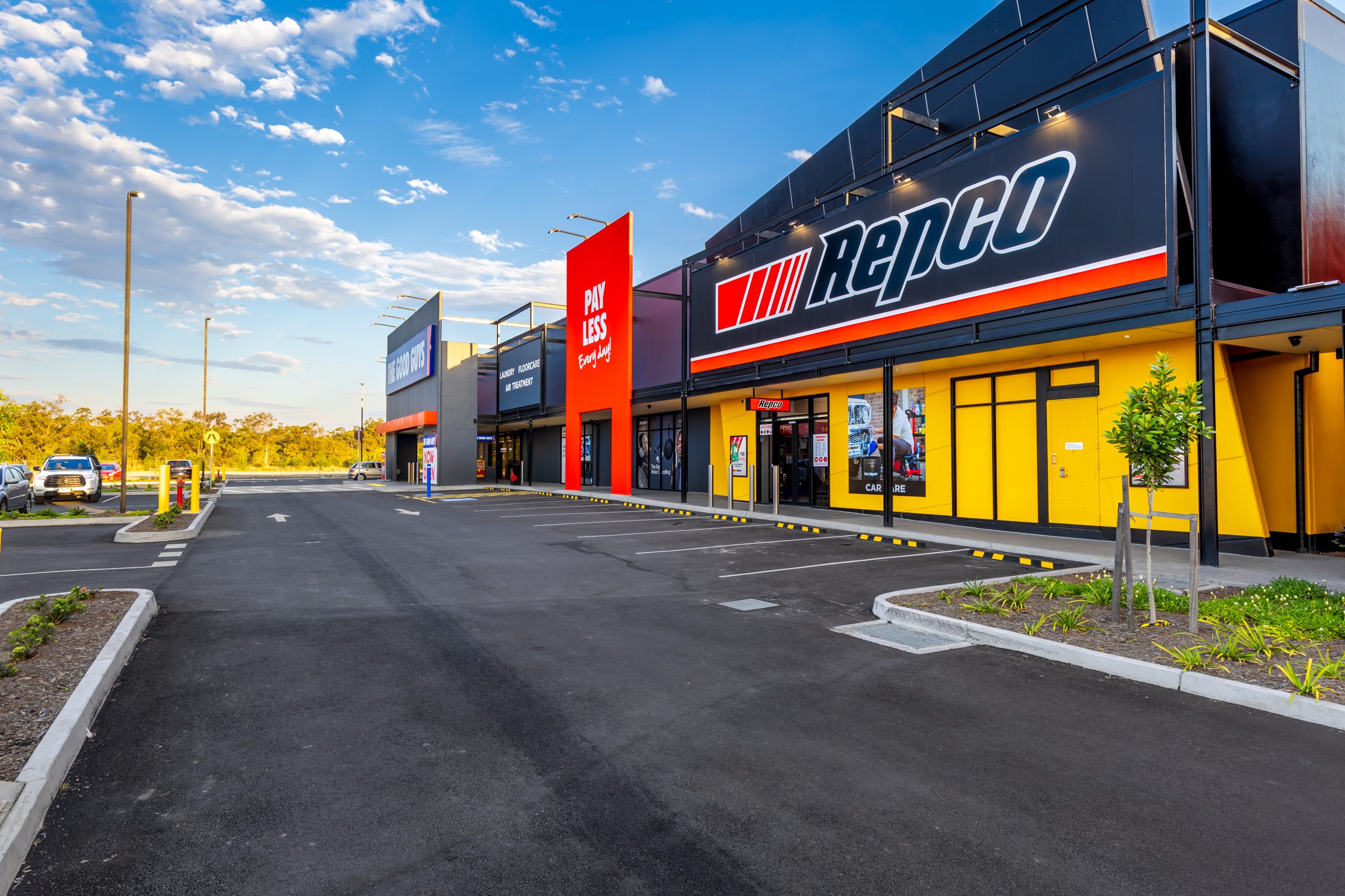 Inside Officeworks Pimpama Under construction