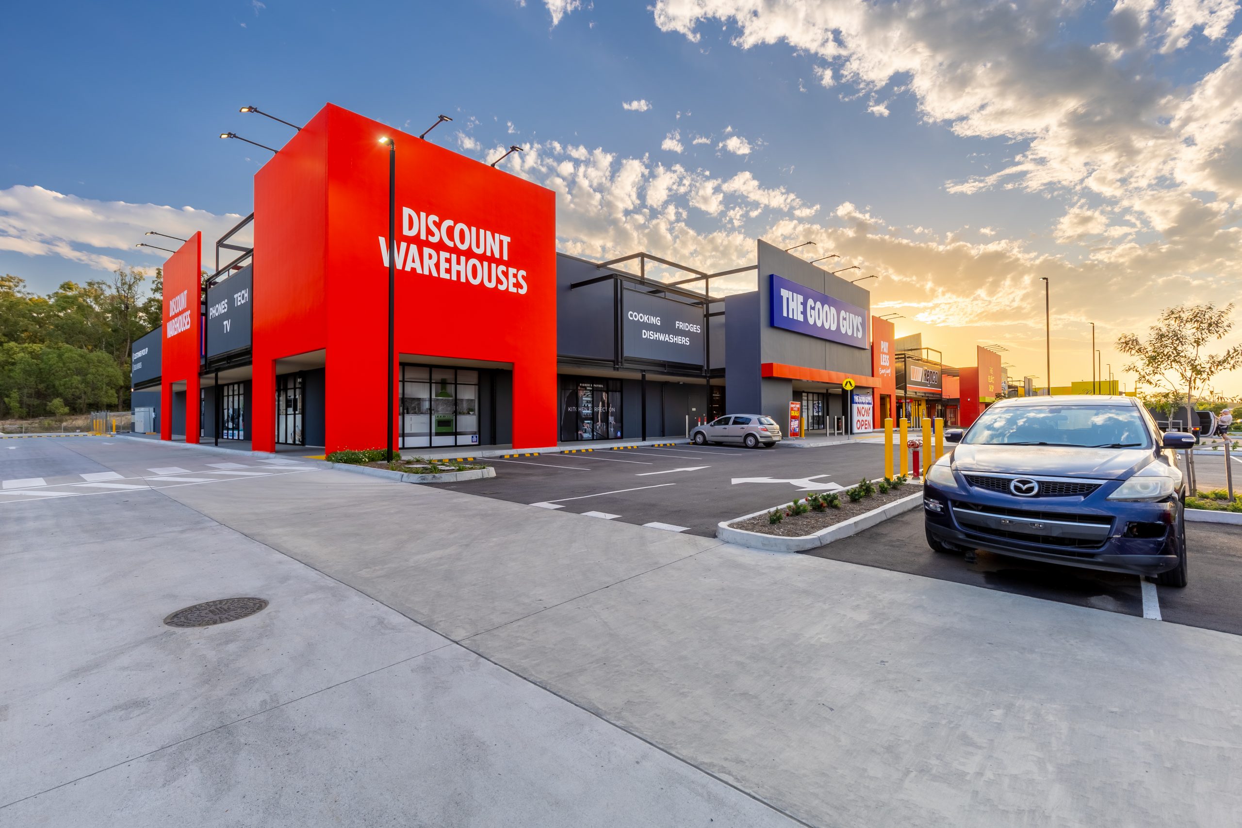 Inside Officeworks Pimpama Under construction