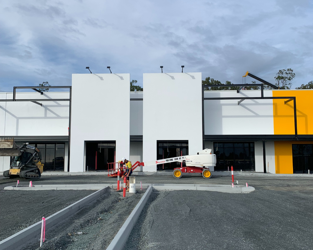 Inside Officeworks Pimpama Under construction