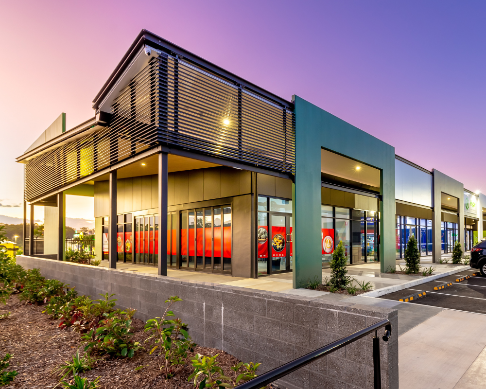 Inside Officeworks Pimpama Under construction